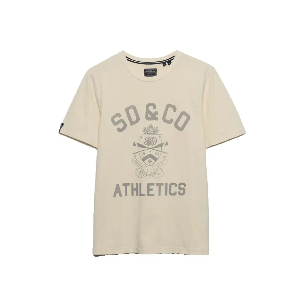 Мужская футболка с принтом Gothic Varsity Superdry, Beige — фото 3