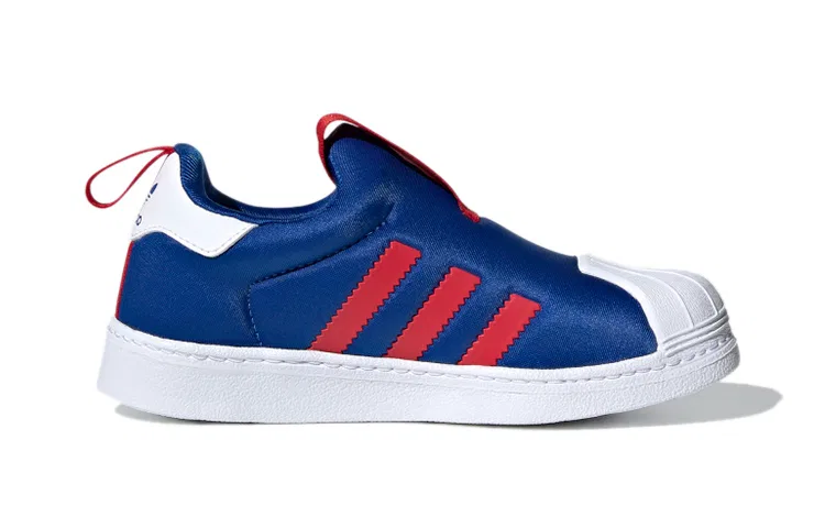 Детские кроссовки для скейтбординга с дышащим верхом Superstar 360 Adidas Originals, Blue Red — фото 2