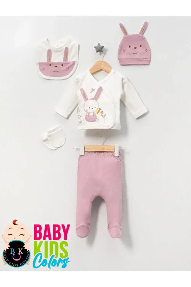 Детский комплект боди для новорожденных с рисунком Boxed-Rabbit Baby Kids Colors, Lilac