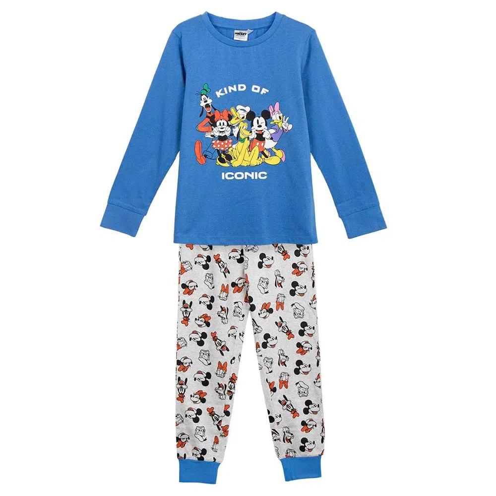 Детская пижама для девочек с принтом Single Jersey Mickey Long Sleeve Pyjamas Disney, Blue