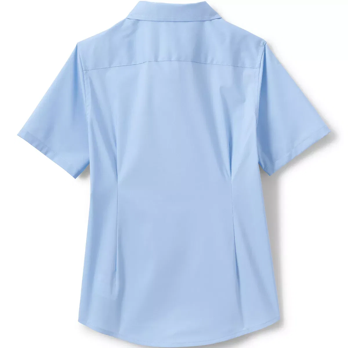 Детская рубашка для девочек с коротким рукавом No Gape Lands' End, Light Sea Blue — фото 2