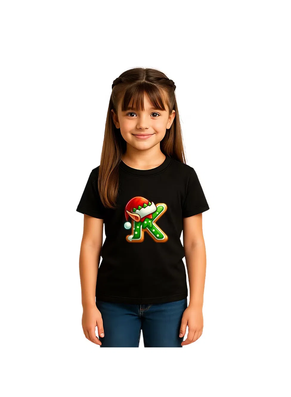 Футболка с принтом алфавита Printshop4Me, черный
