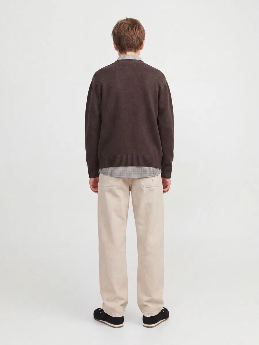 Детские брюки-бочонки Jack & Jones Junior 'JPStevan' бежевого цвета — фото 4