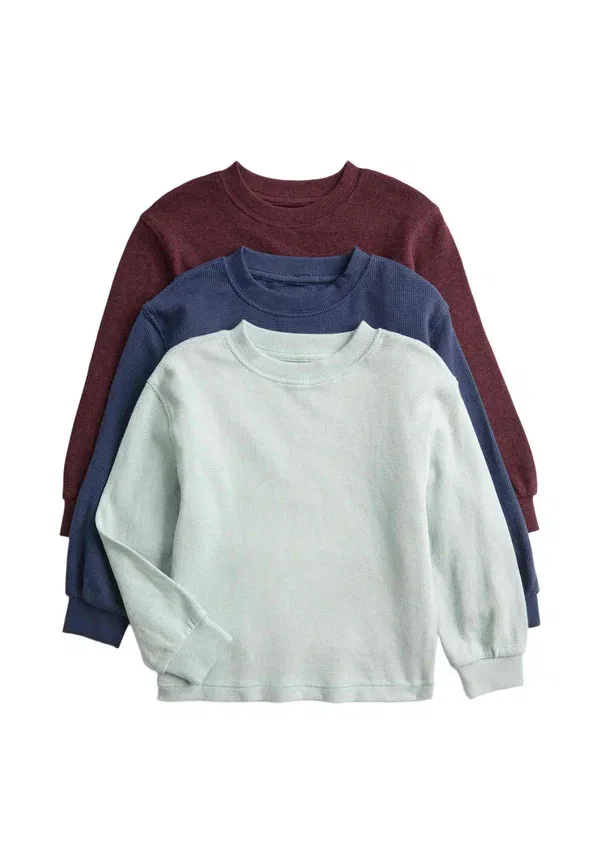 Джемпер из хлопка, 3 шт, Marks & Spencer, Burgundy, бордовый