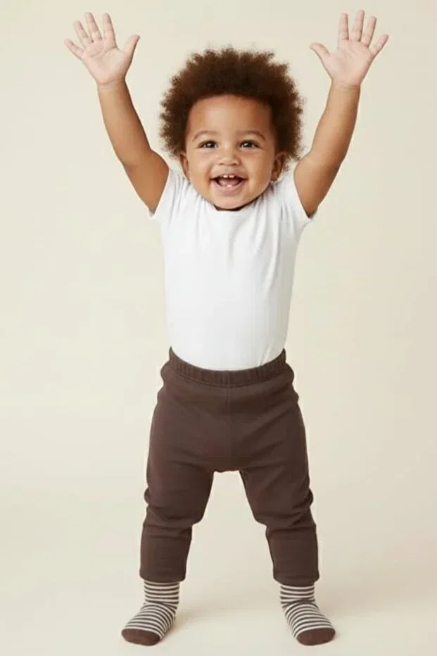 Детские штаны для девочек хлопковые Fuar Baby, Brown — фото 2