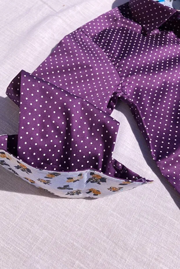 Детская рубашка для мальчиков с принтом Louis Kids, Purple — фото 4