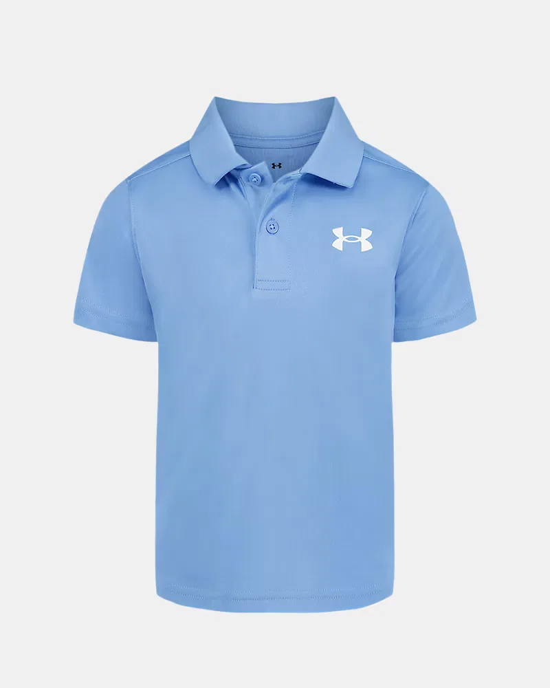 Поло для мальчиков с влагоотводящей тканью Matchplay Solid UnderArmour, Horizon Blue/White