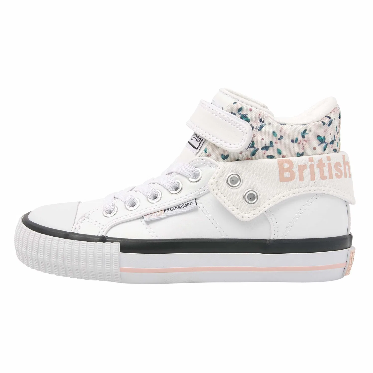 Детские кроссовки для девочек высокие Roco BK British Knights, White