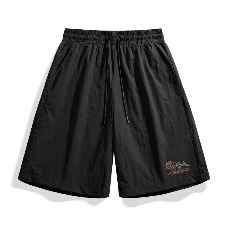 Детские шорты повседневные с принтом Mountain Urban Techwear MINISO, Black (English Rose Label on Front Left of Pants)