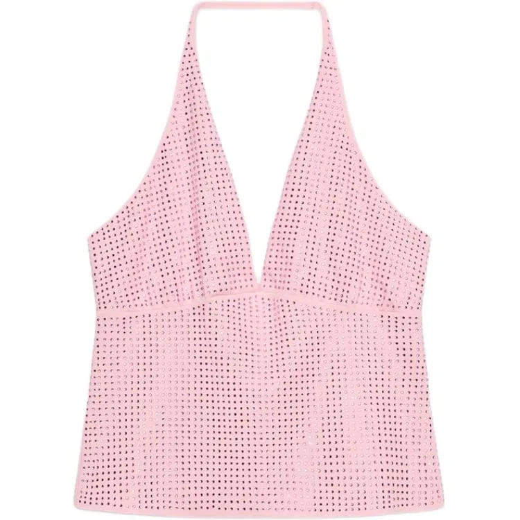 Женский топ без рукавов ZARA, Medium Pink