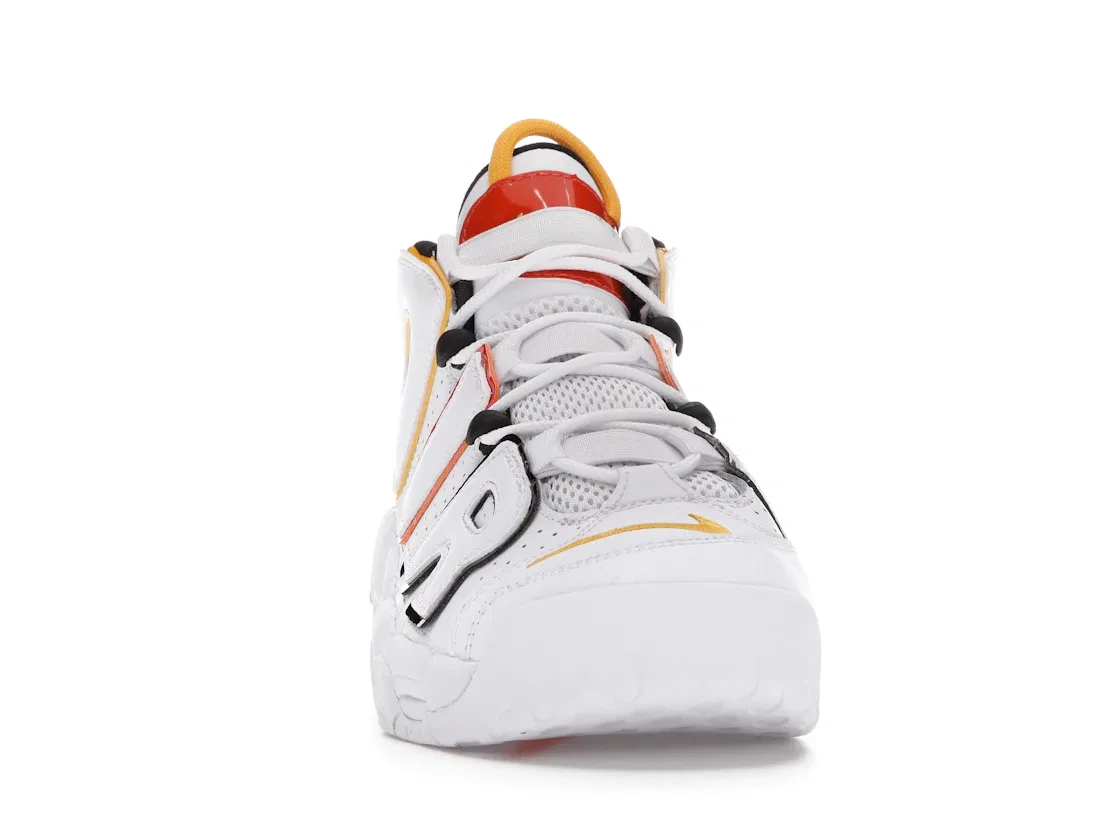 Детские кроссовки с перфорацией Nike Air More Uptempo Nike, White/Orange-Yellow-Black — фото 2