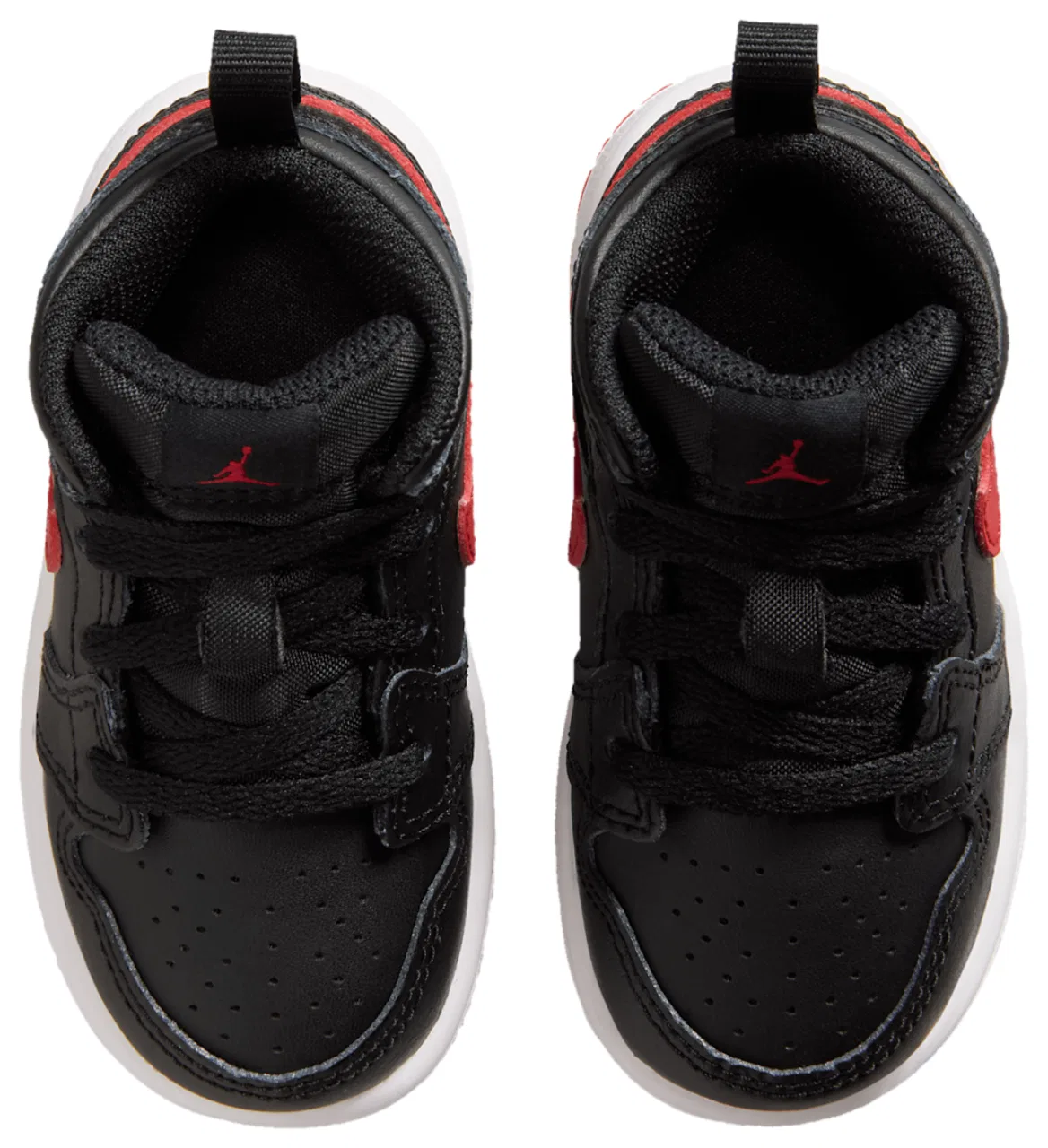 Кроссовки для девочек AJ 1 Mid Jordan, цвет Black/Univ Red/White — фото 4