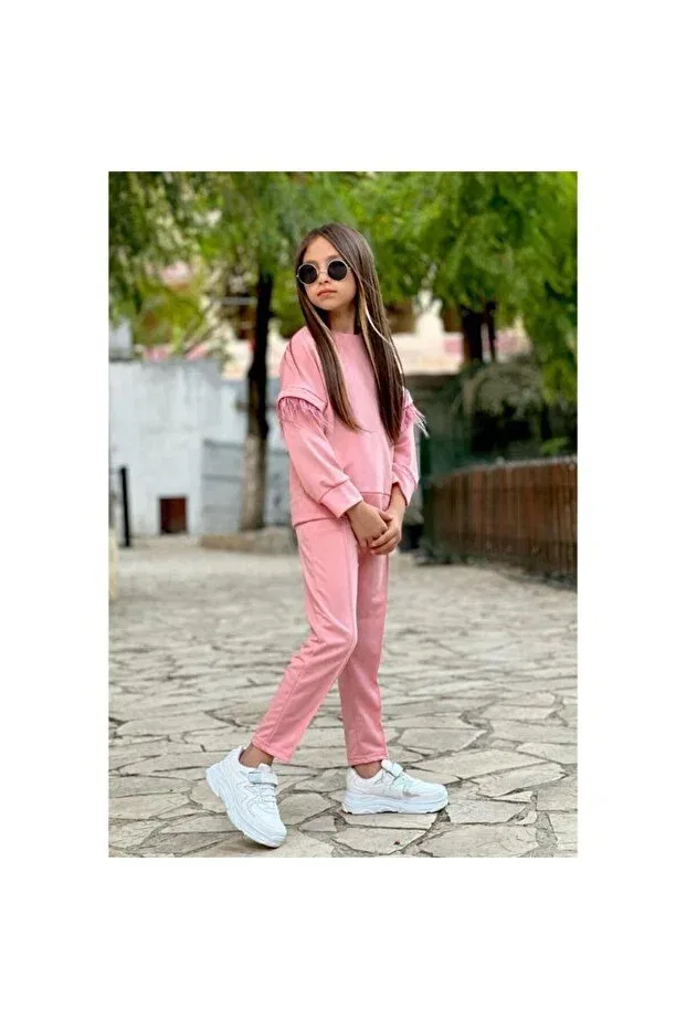 Детский спортивный комплект для девочек с перьями Modavals, Multicolor — фото 4