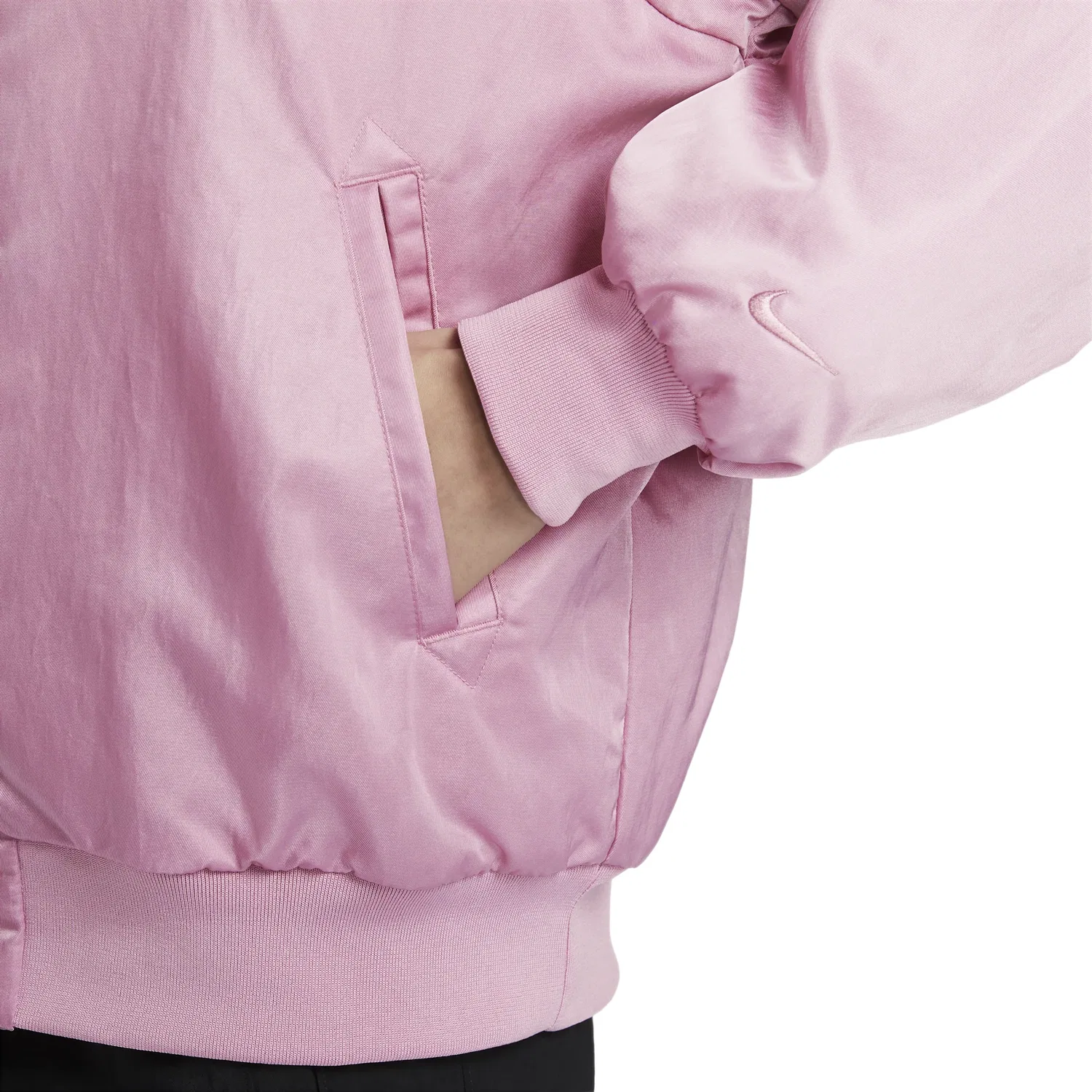 Женская куртка Baseball Satin Jacket Asia Sizing 'Pink' Nike, розовый — фото 3