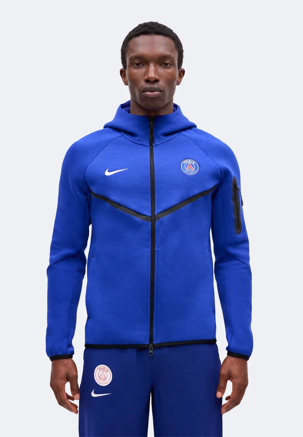 Толстовка PSG - тренировочная куртка Nike Performance, Old Royal/White