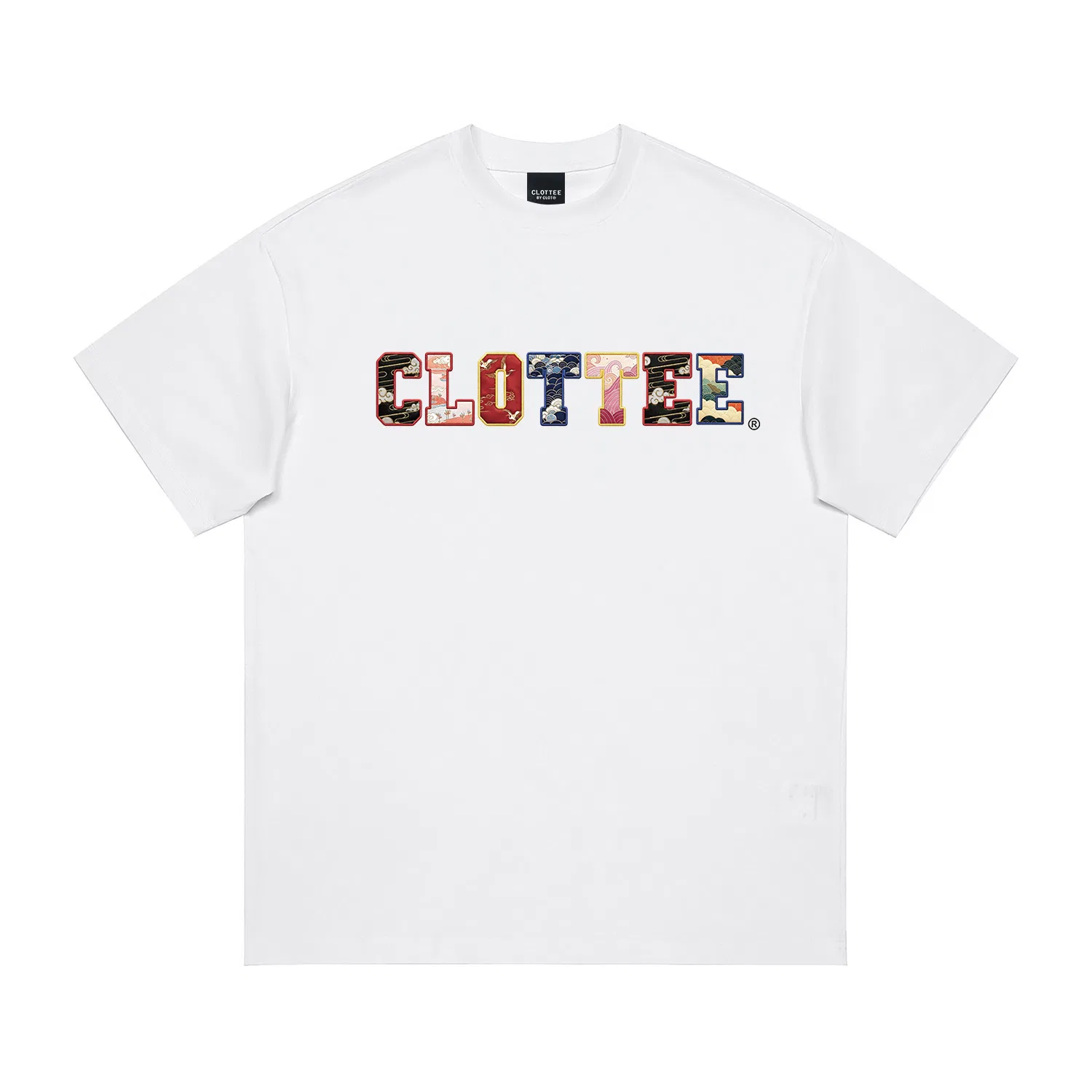 Детская футболка с круглым вырезом, прямая, из тонкого материала, Thin Straight Fit, CLOT, Light Gray — фото 4