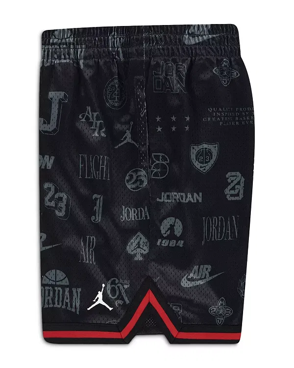 Детские шорты для мальчиков с принтом Taped Printed Mesh Jordan, черный — фото 3