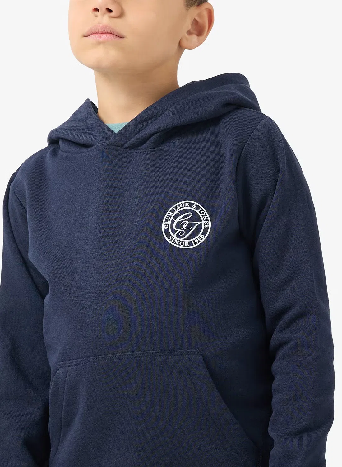Худи с принтом jjalliance Jack & Jones Junior, темно-синий — фото 3
