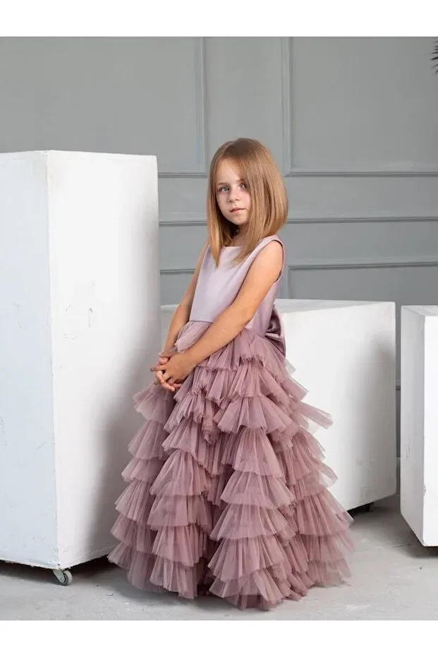 Детское платье для девочек с принтом Girl'S Design Eveing Dress Party Dress Asel Kids, Somon