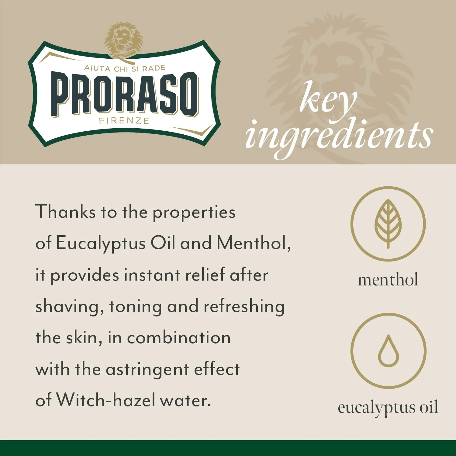 Лосьон после бритья Proraso - масло эвкалипта и ментол - освежающий спрей после бритья для всех типов бороды - премиальное итальянское средство для бритья для мужчин - 95 мл — фото 4