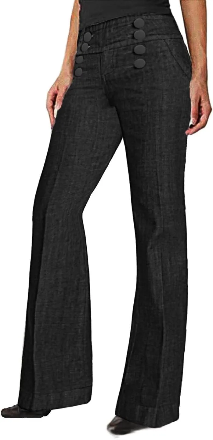 

Flamingals женские джинсы с двойной застежкой и прямыми штанинами