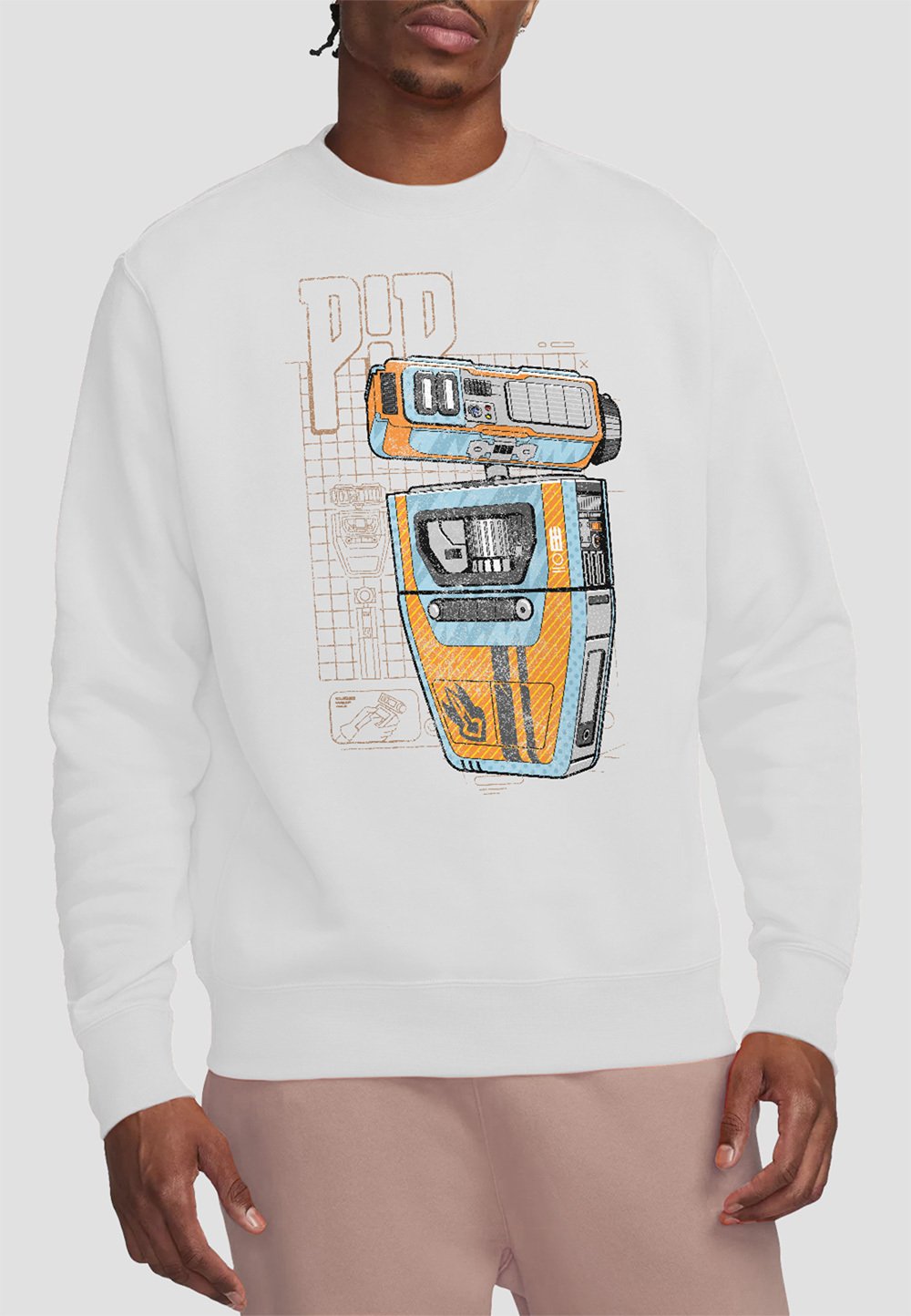 

Толстовка STAR WARS THE ACOLYTE BLUEPRINT PIP DROID PRINT Star Wars, белый