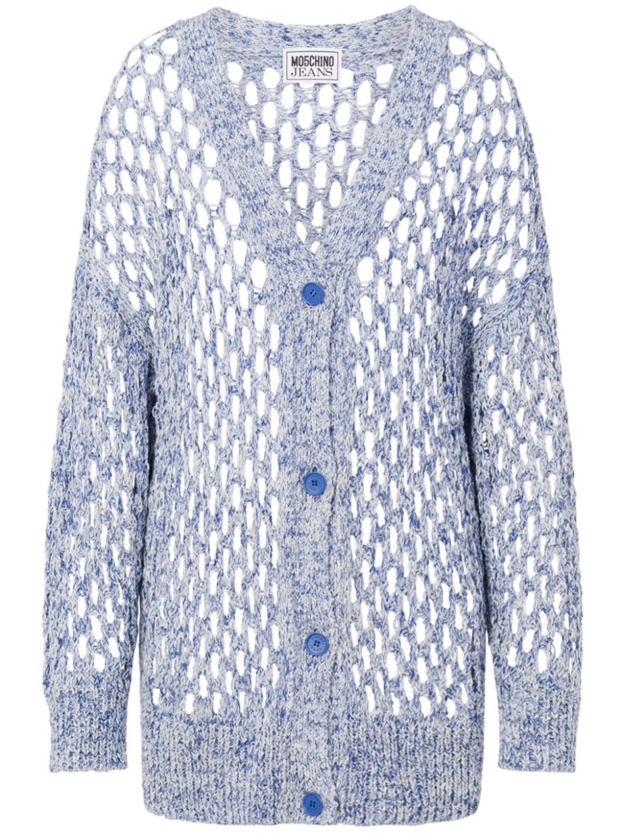 

MOSCHINO JEANS сетчатый кардиган, синий