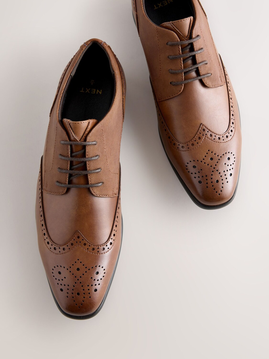 Next Коричневые оксфорды 'Brogue' на шнуровке — фото 3