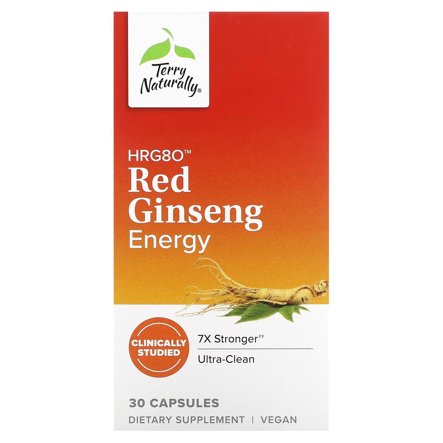 

Добавка Terry Naturally HRG80 Red Ginseng Energy, 30 капсул