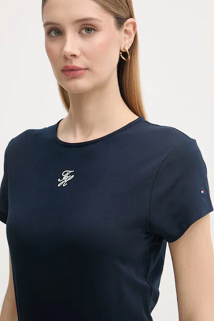 Футболка с коротким рукавом модель SUMMER Tommy Hilfiger, синий — фото 4