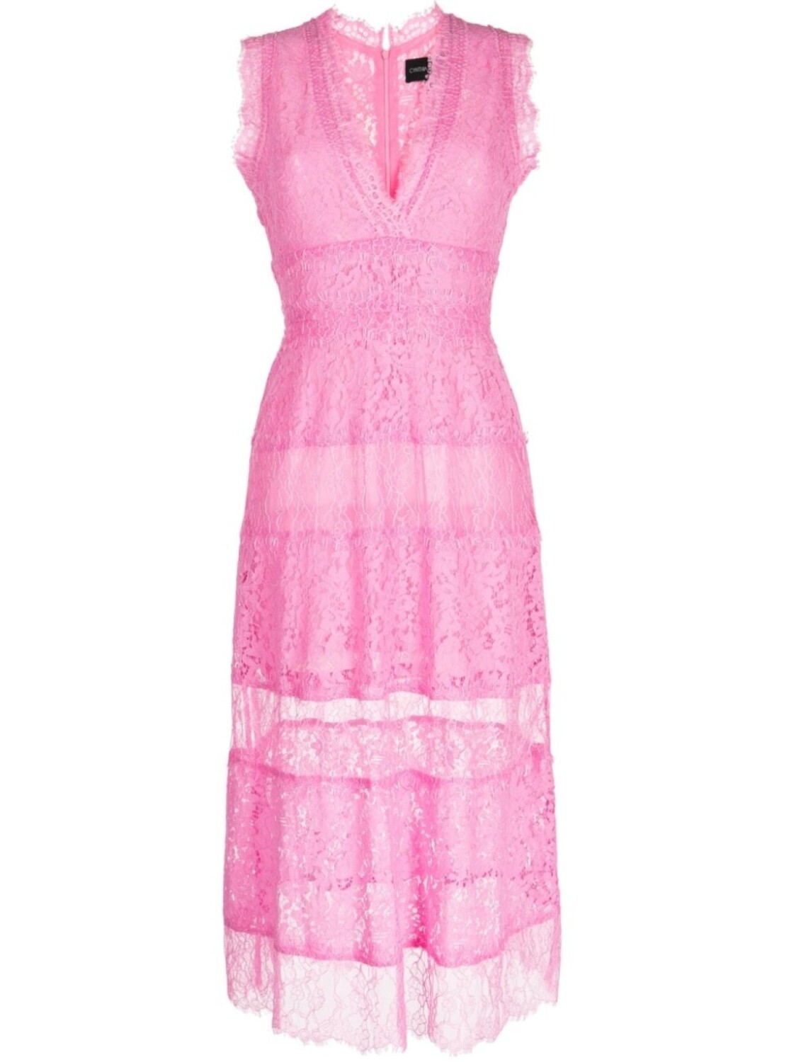 

Кружевное платье мини Cynthia Rowley, розовый