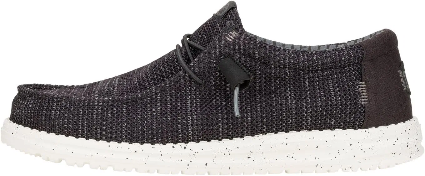 Лоферы HEYDUDE Wally Stretch Sox Slip-On, черно-белые
