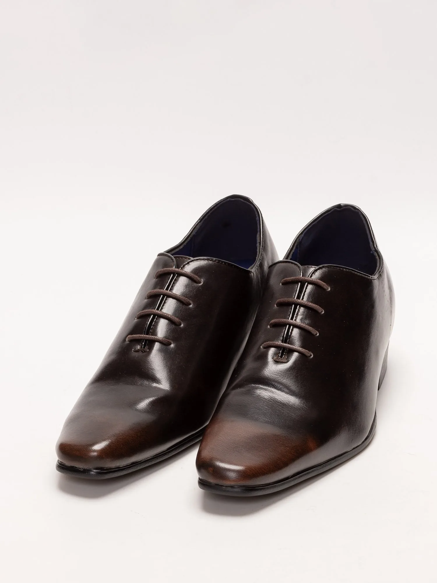 Деловые туфли с цельным кроем +6 см / каблук 3,0 см MM/ONE, Dark Brown — фото 2