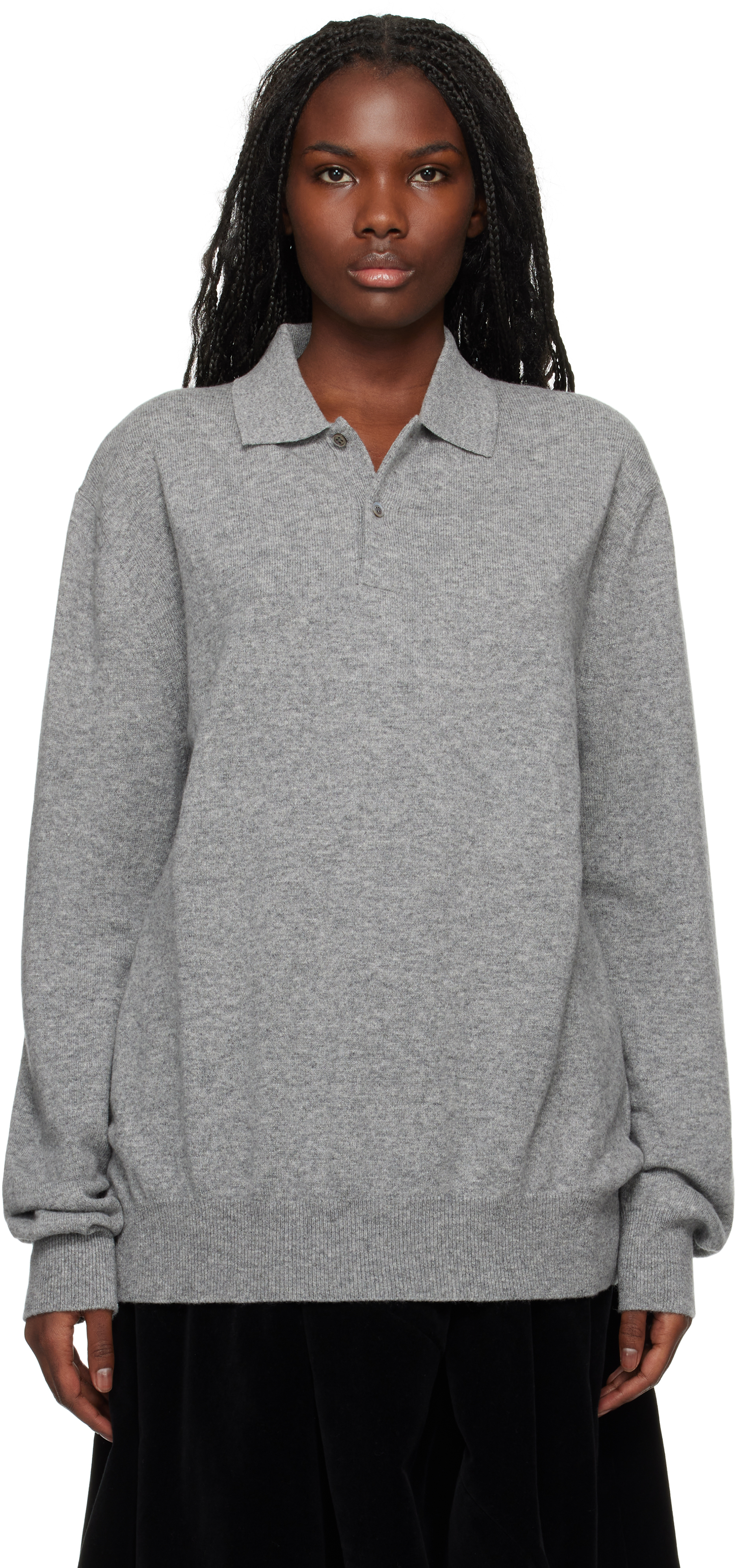

Серое трикотажное поло Comme des Garcons Shirt