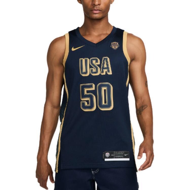 

Баскетбольная майка мужская Obsidian Black/Gold Nike, черный