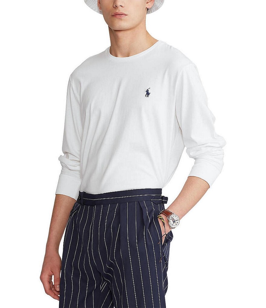 

Футболка классического кроя с длинными рукавами Polo Ralph Lauren, белый