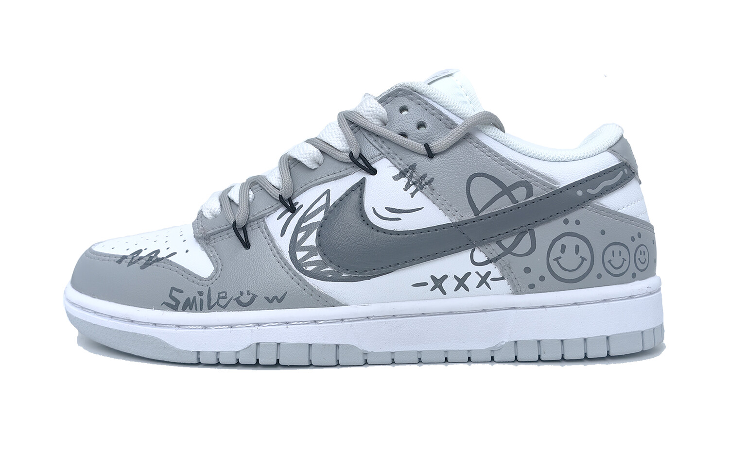 

Мужские кроссовки для скейтбординга Nike Dunk, Smiley graffiti