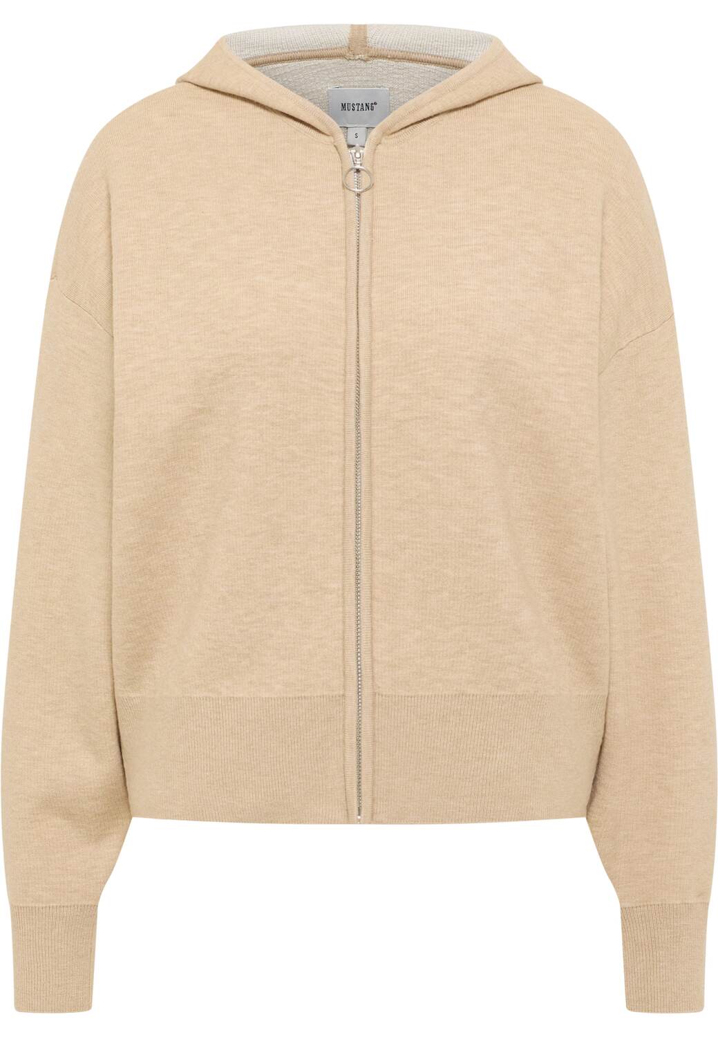 

MUSTANG Вязаный кардиган 'Style Santa Fe' в бежевом цвете