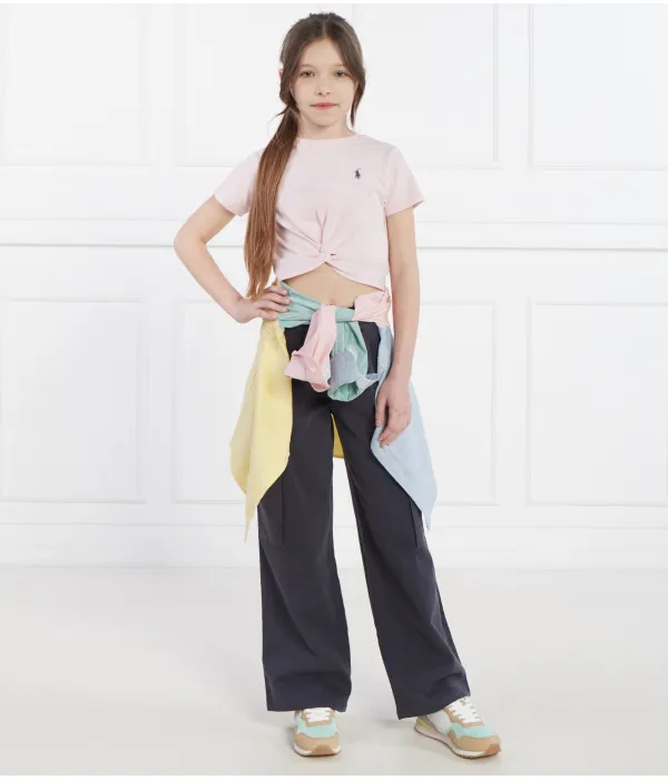 Футболка Twist Tee Cropped fit Polo Ralph Lauren, розовый — фото 2