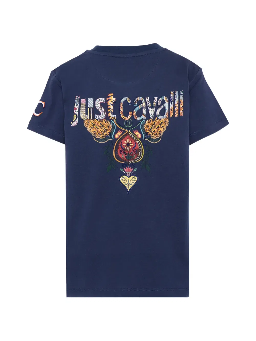 Хлопковая футболка Just Cavalli Kids, синий — фото 2