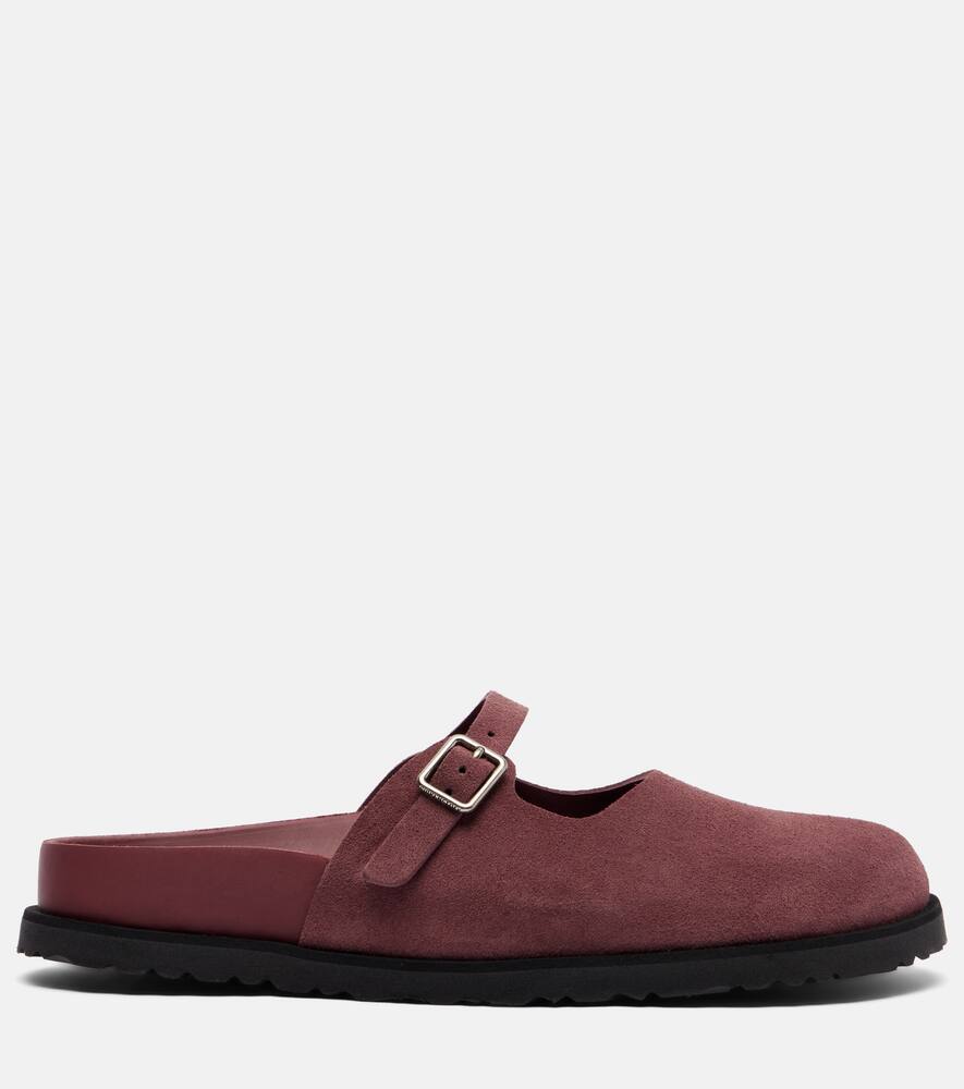 Мариа замшевые клоги Birkenstock 1774, Deep Burgundy — фото 4