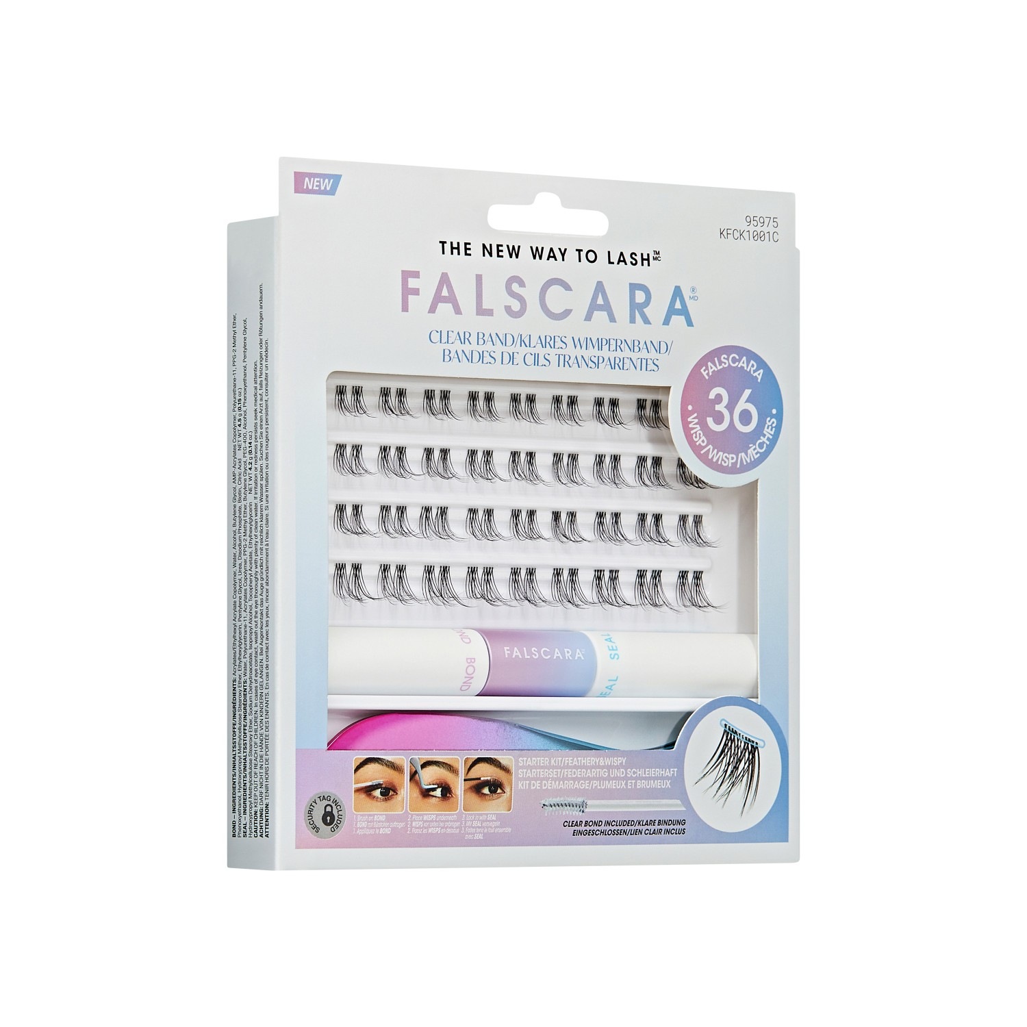 Искусственные ресницы falscara clear band starter kit Kiss, количество 1 шт. — фото 4