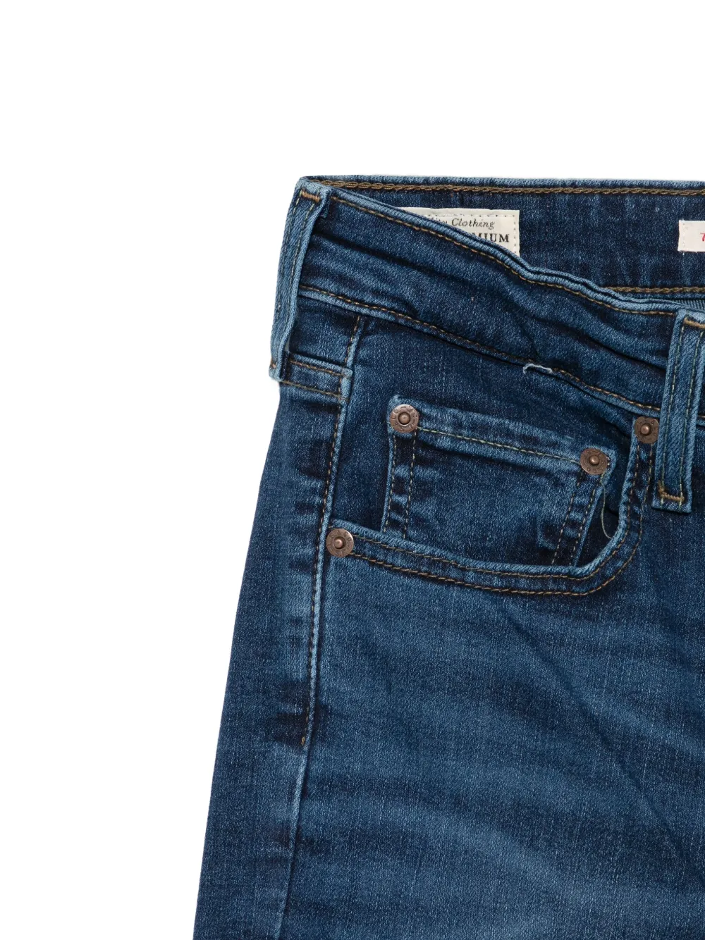Джинсы из денима с пятью карманами темного цвета Levi's, синий — фото 3