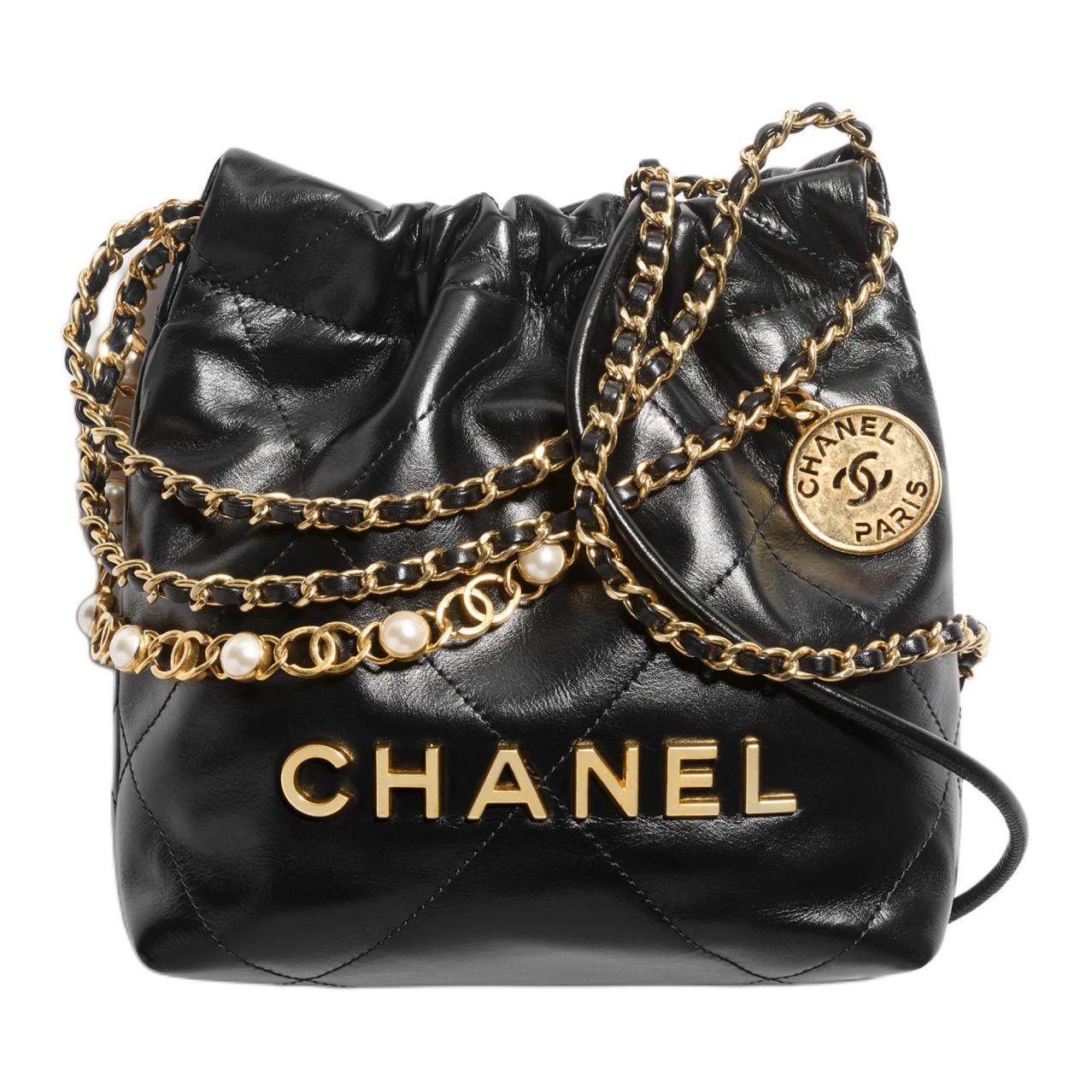 

Сумка через плечо из телячьей кожи Chanel мини унисекс черная