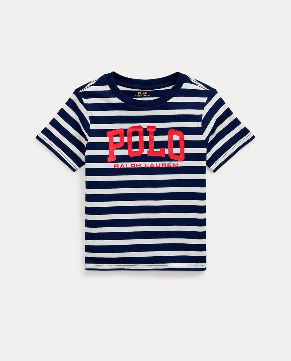

Футболка из хлопка для мальчиков с логотипом Polo Ralph Lauren, тёмно-синий