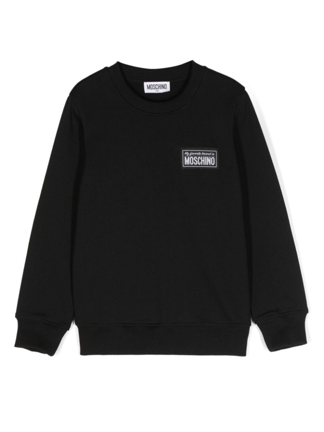 

Moschino Kids толстовка с нашивкой-логотипом, черный