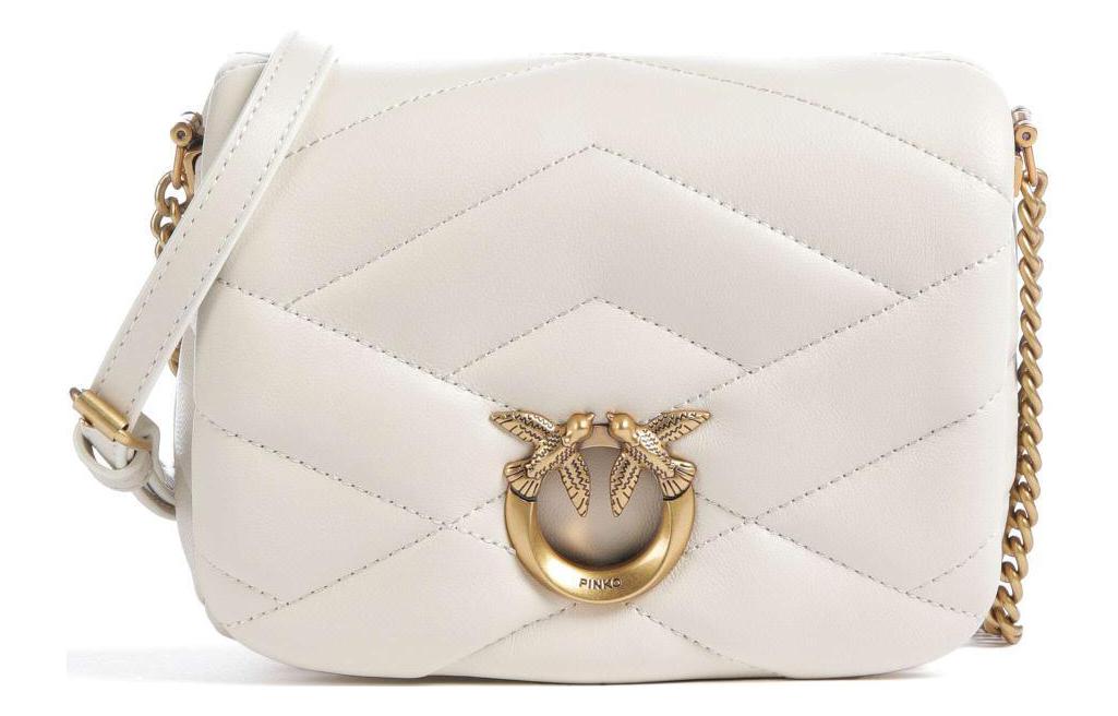 

Детская Любовь Сумка Через Плечо из Овчины, Женская Сумка Кроссбоди Айвори PINKO