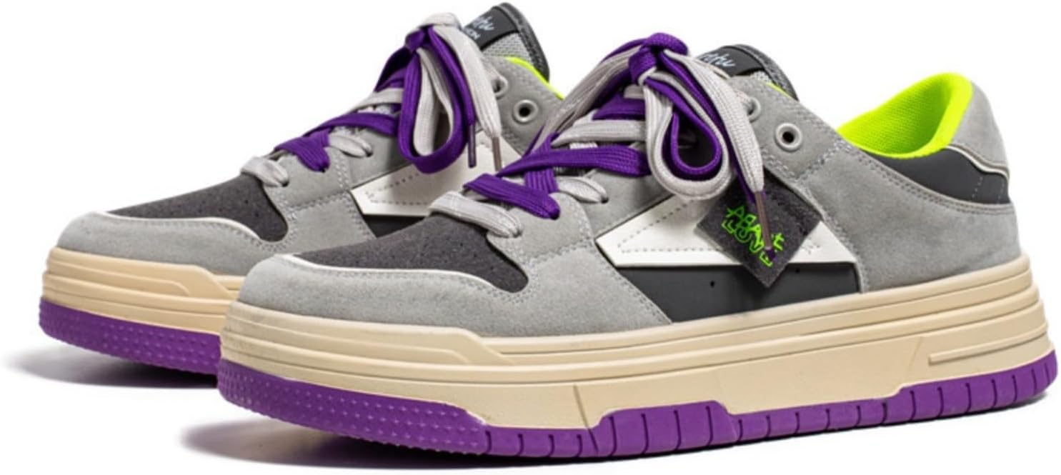 

Мужские модные кеды без шнурков, Удобные и прочные для скейтбординга, уличного стиля и повседневной носки, Дышащая сетчатая обувь в ярких цветах Krviuoe, серый