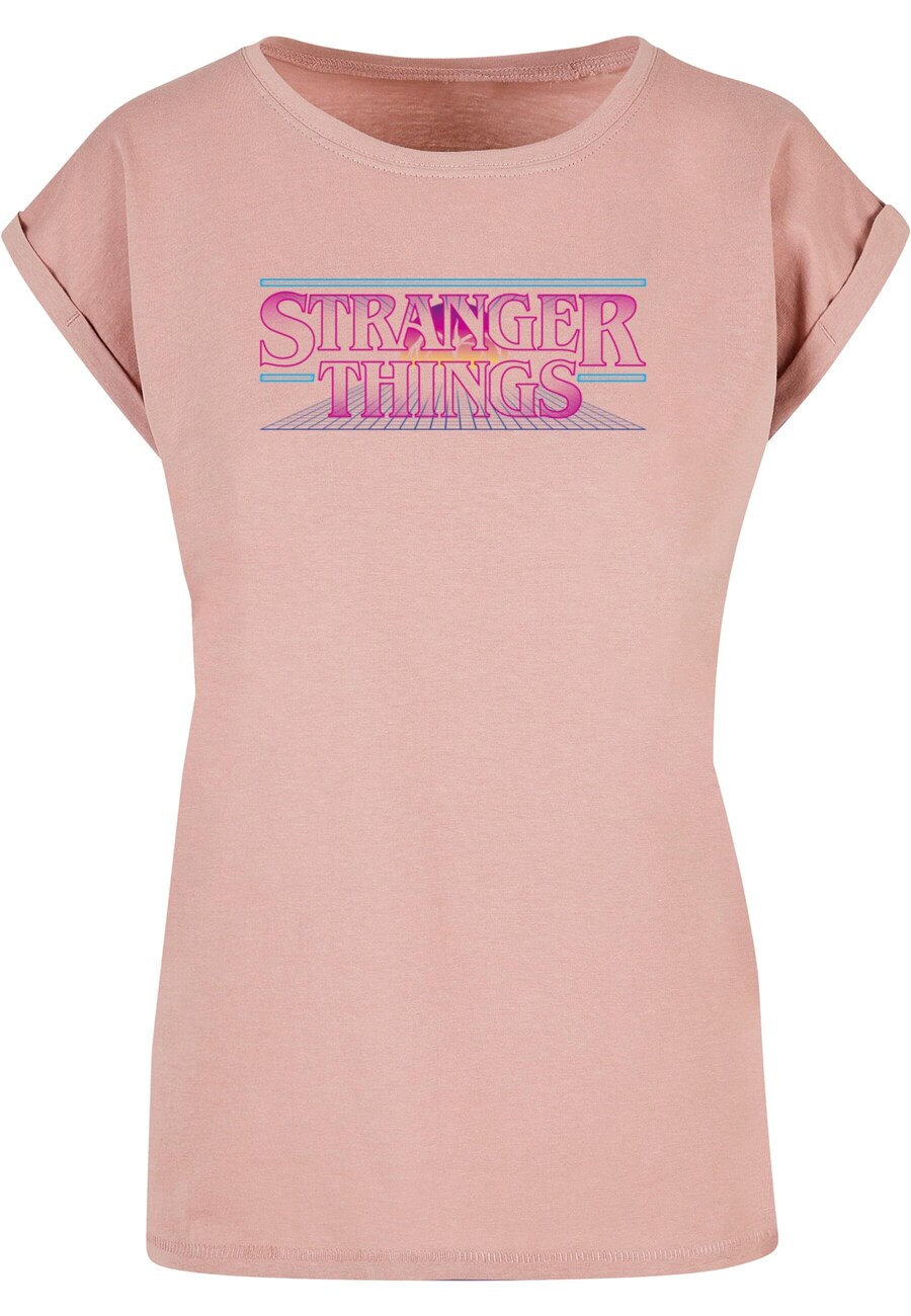 

Футболка ABSOLUTE CULT Shirt Stranger Things - Retro Title, темно-розовый