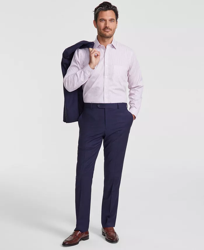 

Брюки классического кроя из шерстяной смеси для мужчин Brooks Brothers, синий